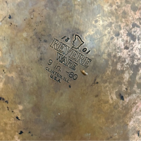 Vintage Revere Ware 1801 Clinton IL Skillet Set 7 inch and 9 inch - Picture 6 of 15